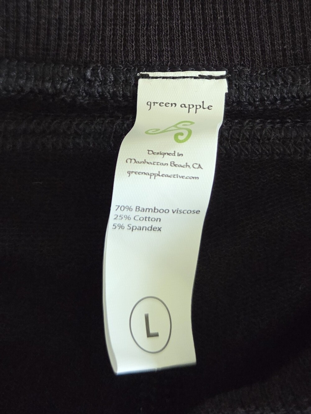 NWT Green Apple Active Bamboo Yoga Flare Pants Black L 33" - Picture 4 of 6